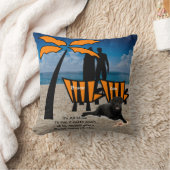 マンサーフィンドッグビーチオレンジチェア クッション (ブランケット)