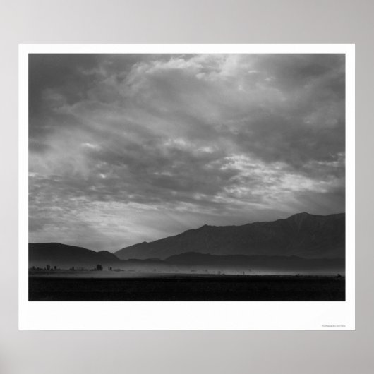 マンザナール上空のSWを見る、ほこり嵐1943 ポスター (正面)