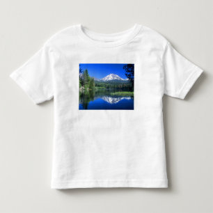 マンザニータ湖の上にそびえるラッセン山 トドラーTシャツ