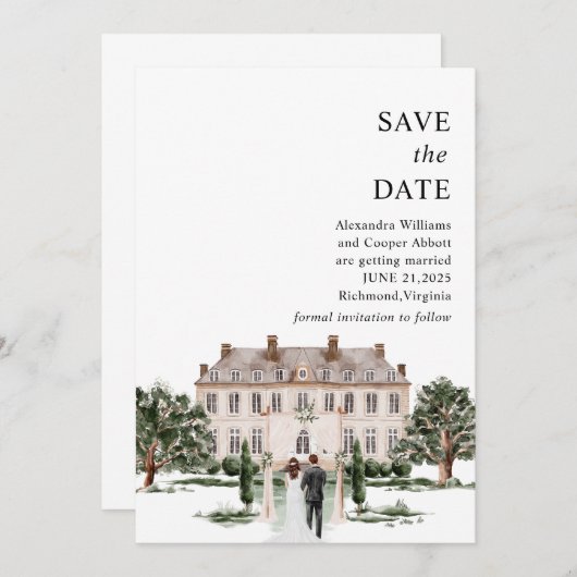 マンショエレガントンエステート保存ザデイトカード 招待状 (正面/裏面)