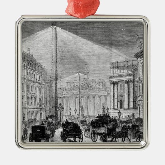 マンションハウスの電灯 メタルオーナメント (正面)