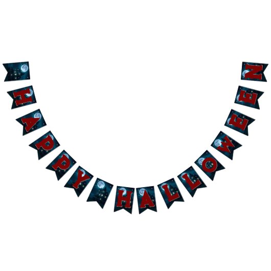 マンション幽霊のよく出るハローウィンパーティバナー バンティングフラッグ (全)