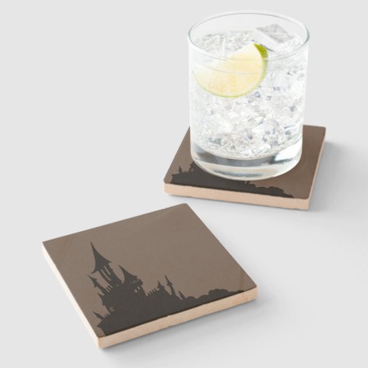 マンショ不気味ンハロウィーンストーンコースター ストーンコースター (横)