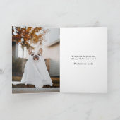 マンショ幽霊のよく出るンこうもりパンプキンス写真ハロウィーン カード (内部)