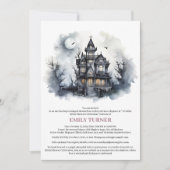 マンショ幽霊のよく出るンゴシックブライダルシャワー 招待状 (正面)