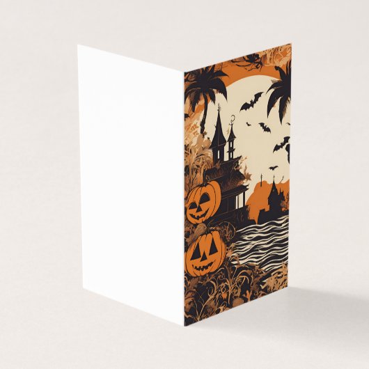 マンショ幽霊のよく出るンハロウィーングリーティングカード (外部)