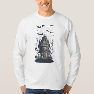 マンショ幽霊のよく出るンハロウィーンシーン Tシャツ