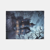 「マンショ幽霊のよく出るンハロウィーンフリースブランケット- フリースブランケット (正面(横))