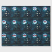 マンショ幽霊のよく出るンハロウィーンラッピング紙 ラッピングペーパー (フラット)