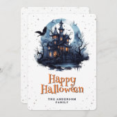 マンショ幽霊のよく出るンレイブンこうもりムーンハッピーハローウィン シーズンカード (正面/裏面)