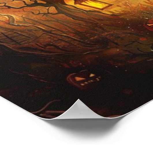 マンショ白熱［赤熱］光を放つン幽霊のよく出るハロウィーン ポスター (角)