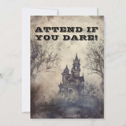 マンシ不気味ョ幽霊のよく出るンハローウィンパーティ 招待状 (正面)