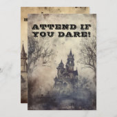 マンシ不気味ョ幽霊のよく出るンハローウィンパーティ 招待状 (正面/裏面)