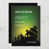 マンシ幽霊のよく出るョンハローウィンパーティ招待状 招待状 (正面/裏面)