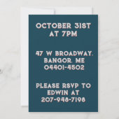 マンシ幽霊のよく出るョンハローウィンパーティ招待状 招待状 (裏面)