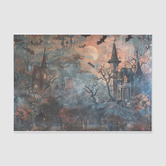 マンシ幽霊のよく出るョン不気味こうもりハロウィーンデクページ 薄葉紙 (正面)