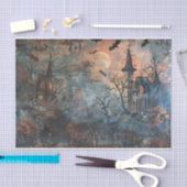 マンシ幽霊のよく出るョン不気味こうもりハロウィーンデクページ 薄葉紙 (クラフト)