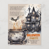 マンシ幽霊のよく出るョン |邪悪なカルドロンの詩招待状 チラシ (正面)