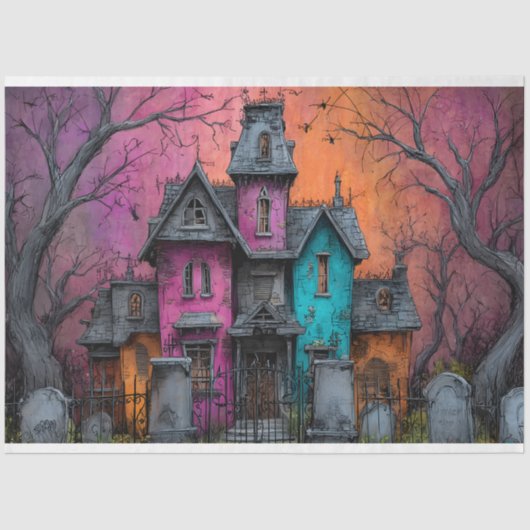 マンシ鮮やかョ幽霊のよく出るンデクページティッシュペーパー 薄葉紙 (正面)