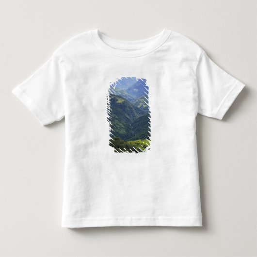 マンジュ谷の農地とヒマラヤの森 トドラーTシャツ (正面)