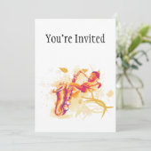 マンジーサ遊クソフォン水彩スタイル 招待状 (スタンド正面)