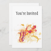 マンジーサ遊クソフォン水彩スタイル 招待状 (正面/裏面)