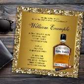 マンスウィスキー金ゴールドに熟成したマン誕生日 招待状
