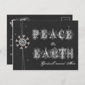 マンスノーに向けた黒板平和地球のれんが シーズンポストカード (正面/裏面)