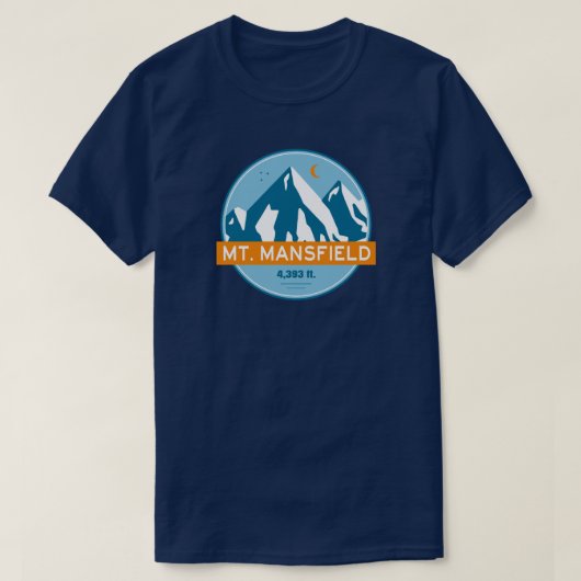 マンスフィールドバーモントスターズムーン山 Tシャツ (デザイン正面)