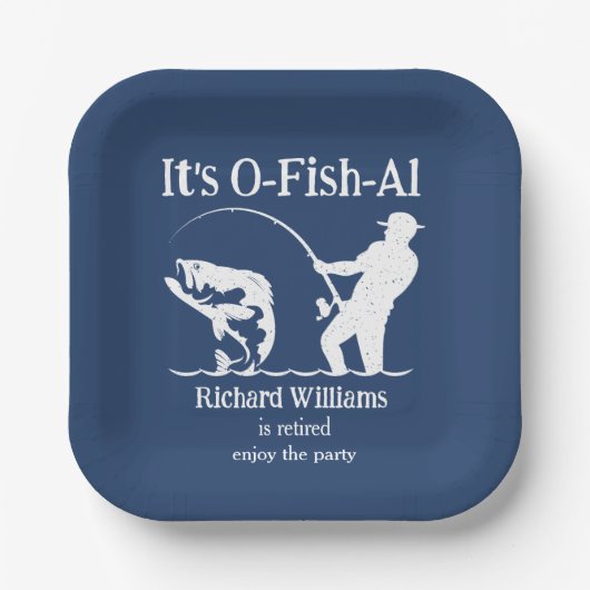 マンズイッツオフィシャルフィッシャーマンリタイアメントパーティー ペーパープレート (正面)