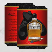 マンズウイスキー誕生日パーティー 招待状 (正面/裏面)