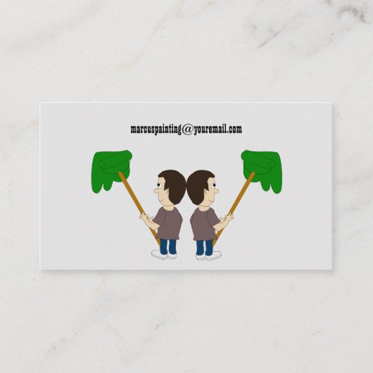 マンズウォ絵画ールプリントプロフェッショナルハウスペインタ 名刺 (裏面)