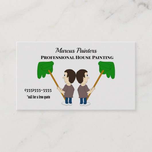 マンズウォ絵画ールプリントプロフェッショナルハウスペインタ 名刺 (正面)