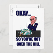 マンズオおもしろいーバーザヒル誕生日 ポストカード (正面/裏面)