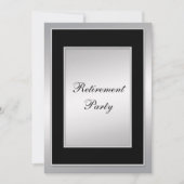 マンズブラックシルバーリタイアメントパーティー 招待状 (正面)