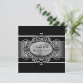 マンズブラック40th誕生日パーティの招待状 招待状 (スタンド正面)