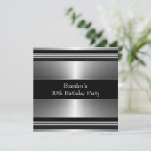マンズブラック&シルバーバースデーパーティー 招待状 (スタンド正面)