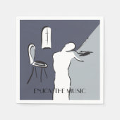 マンズ遊ヴァイオリン スタンダードカクテルナプキン (正面)