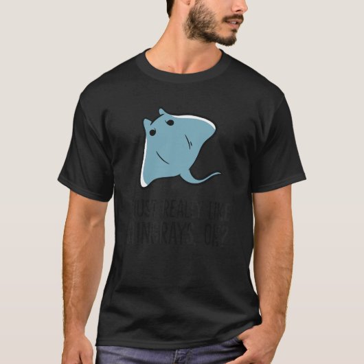 マンタが好きなの、分かるでしょ?かわいいマンタ Tシャツ (正面)