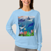 マンタカラフルススティングレイアンダーシーセレニティTシャツ Tシャツ (正面)