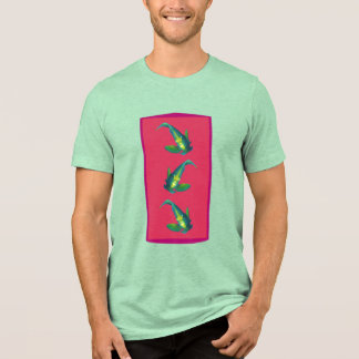 マンタチョウ - マゼンタ調の背景のエレガンス | トライブレンドＴシャツ