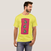 マンタチョウ - マゼンタ調の背景のエレガンス | Tシャツ (正面フル)