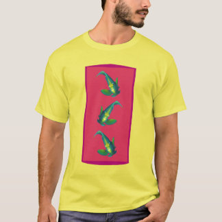マンタチョウ - マゼンタ調の背景のエレガンス | Tシャツ