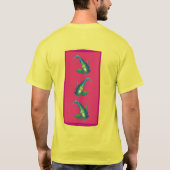 マンタチョウ - マゼンタ調の背景のエレガンス | Tシャツ (裏面)
