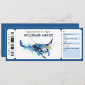 マンタレイでシュノーケリングチケットギフト券 招待状 (正面/裏面)