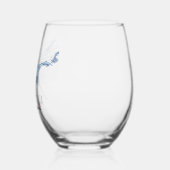 マンタレイシルエット ステムなしワイングラス (左)