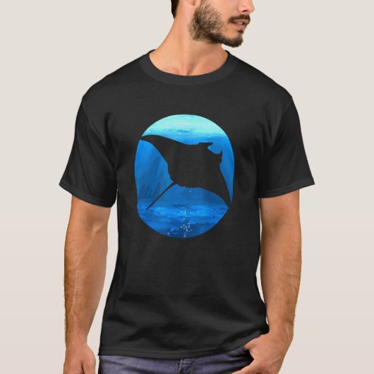 マンタレイマンタレイダイビングギフト Tシャツ (正面)