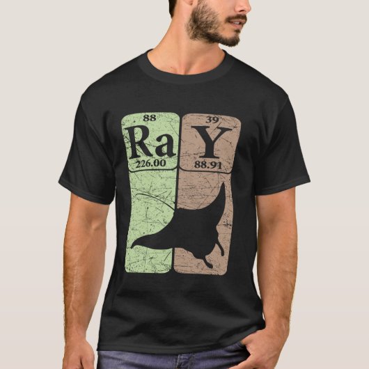 マンタレイ元素周期表 エイ Tシャツ (正面)