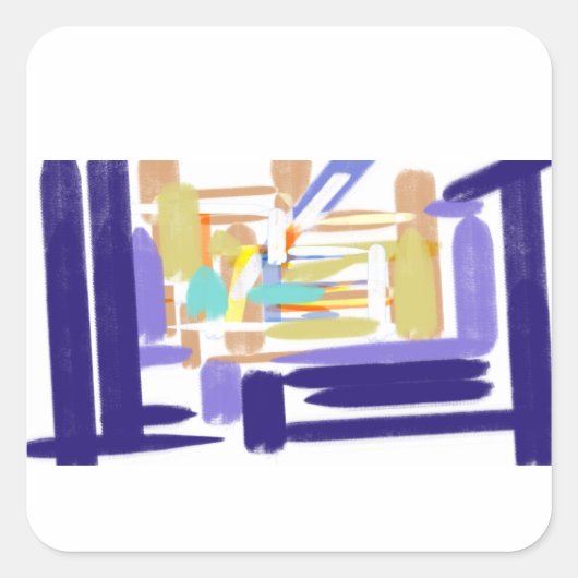 マンタレイ夏の喜び スクエアシール (正面)