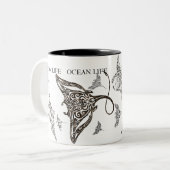 マンタ光線の海の生命学校 ツートーンマグカップ (正面左)